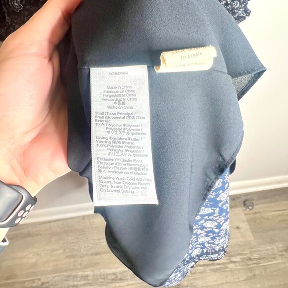 Georgette V-Neck Tiered Midi Dress in Enchanted Floral Dark Floral Prairie Sz L - Picture 6 of 8